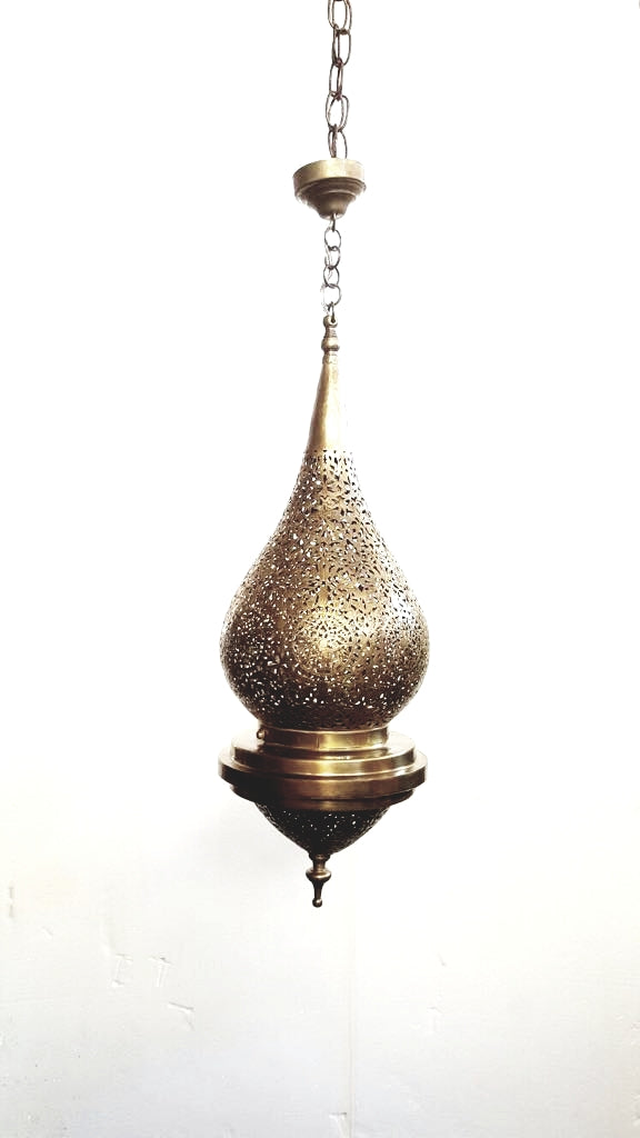 Fez hanging brass lamp