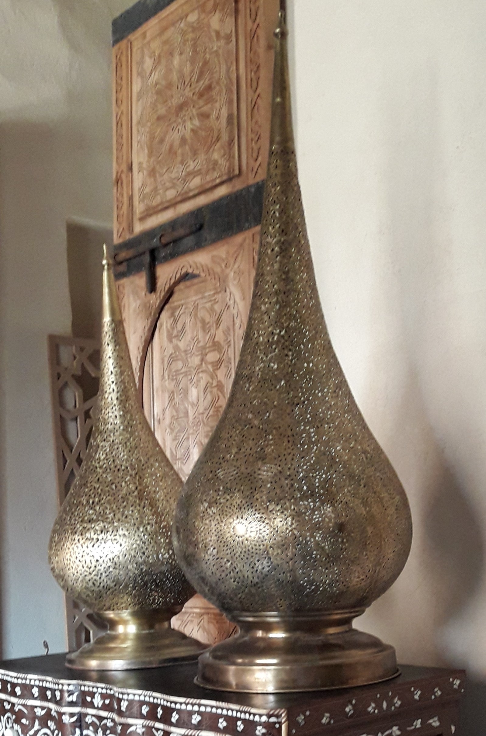 Fez brass floor lamp