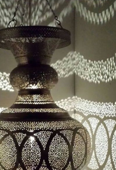 Moroccan harem giant brass chandelier