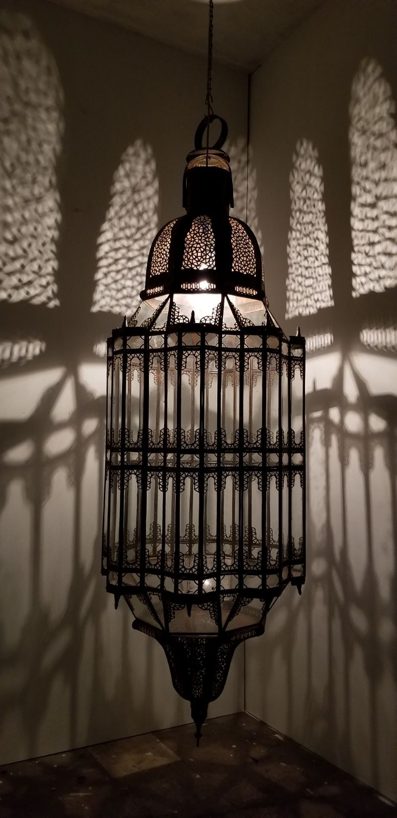 Marrakesh palace clear glass lantern