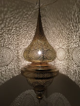 Large moroccan brass lamp