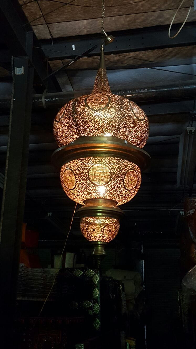 Marrakesh giant brass chandelier