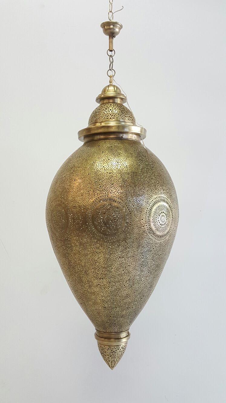 Marrakech riad brass lamp