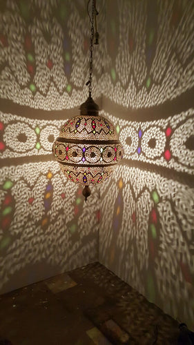 Marrakesh brass dome chandelier