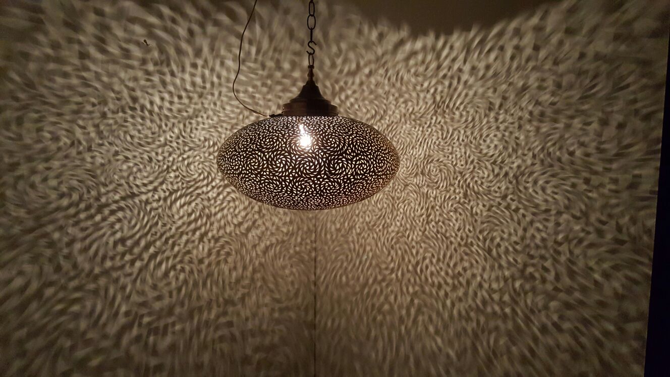 Riad brass hanging lamp