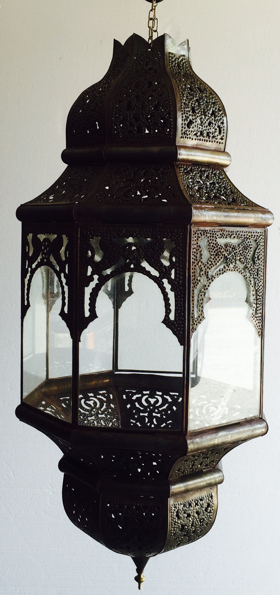 Moorish metal large lantern - handmade Moorish Lighting - Moorishlighting